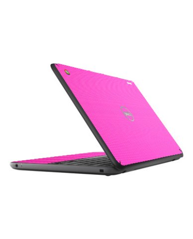 Dell Chromebook 13 3380 PINK CARBON FIBER Laptop Skin