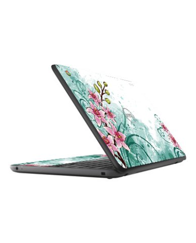 Dell Chromebook 13 3380 PINK LILY WATERCOLOR Laptop Skin