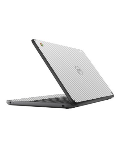 Dell Chromebook 13 3380 WHITE CARBON FIBER Laptop Skin