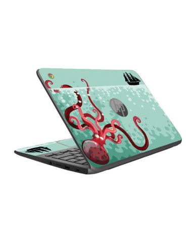 HP Chromebook 11 G6 EE KRACKEN ATTACK Laptop Skin