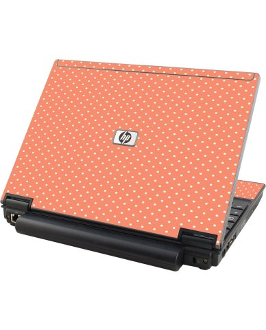 Coral Polka Dots HP Elitebook 2530P Laptop Skin