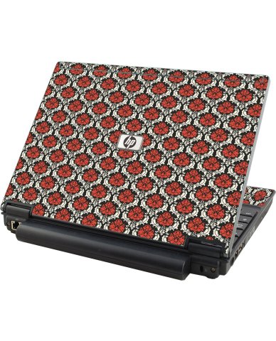 Red Black 5 HP Elitebook 2530P Laptop Skin