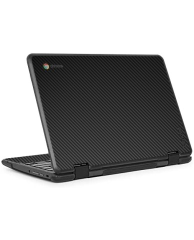 IBM/Lenovo Chromebook 300e BLACK CARBON FIBER Laptop Skin