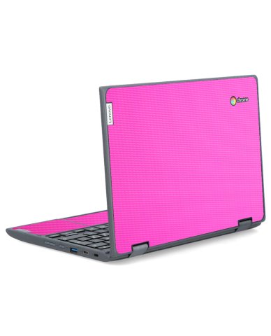 IBM/Lenovo Chromebook 300e G2 MTR PINK CARBON FIBER Laptop Skin