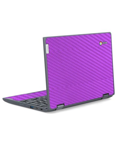 IBM/Lenovo Chromebook 300e G2 MTR PURPLE CARBON FIBER Laptop Skin
