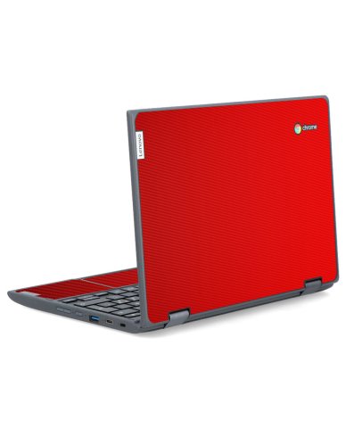 IBM/Lenovo Chromebook 300e G2 MTK RED CARBON FIBER Laptop Skin