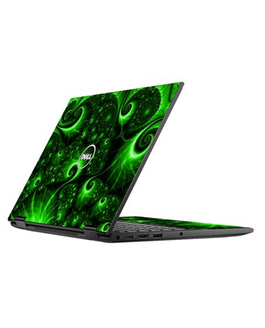 Dell Latitude 3390 GREEN SWIRLS Laptop Skin