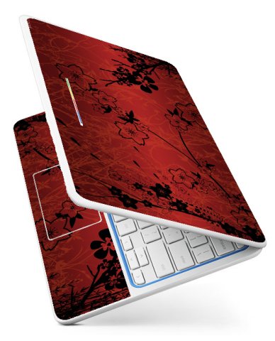HP Chromebook 11 1101 RETRO RED FLOWERS Laptop Skin