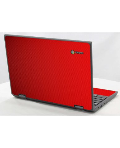 IBM/Lenovo Chromebook 500e G1  RED CARBON FIBER Laptop Skin