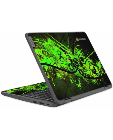 IBM/Lenovo Chromebook 500e Yoga G4 GRAFFITI GREEN  Laptop Skin