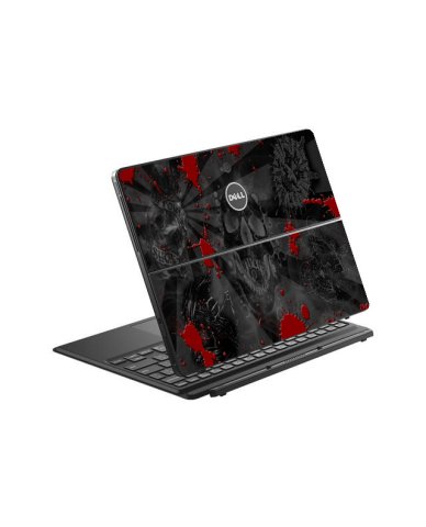Dell Latitude 5285 2-IN-1 TABLET BLACK SKULLS RED Laptop Skin