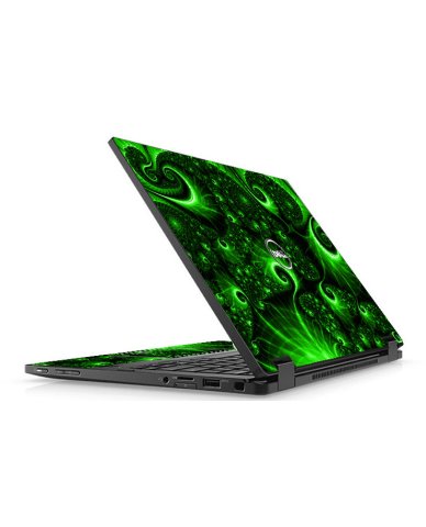 Dell Latitude 5289 GREEN SWIRLS Laptop Skin