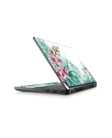 Dell Latitude 5480 / 5490 / 5491 PINK LILY WATERCOLOR Laptop Skin