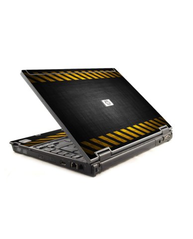Black Caution Border HP Compaq 6910P Laptop Skin
