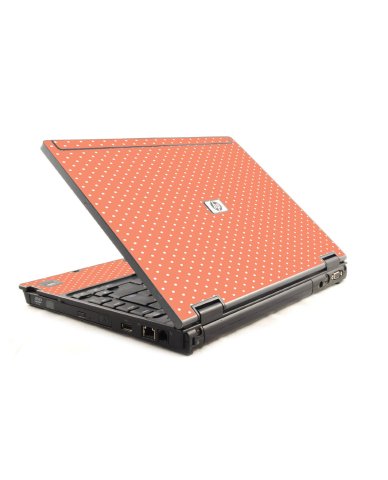 Coral Polka Dots HP Compaq 6910P Laptop Skin