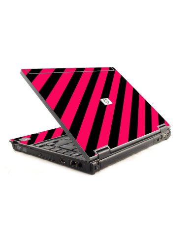 Pink Black Stripes HP Compaq 6910P Laptop Skin