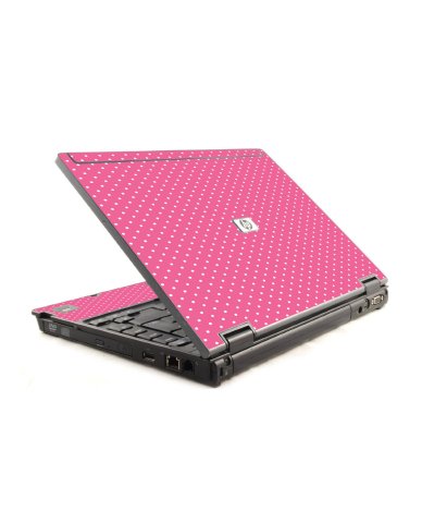 Pink Polka Dot HP Compaq 6910P Laptop Skin