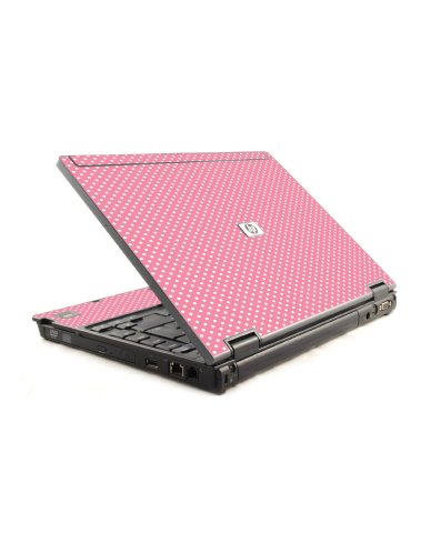 Retro Salmon Polka HP Compaq 6910P Laptop Skin