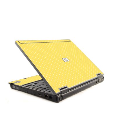 Yellow Polka Dot HP Compaq 6910P Laptop Skin