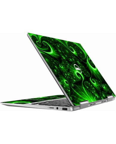 Dell Inspiron 7329  GREEN SWIRLS Laptop Skin