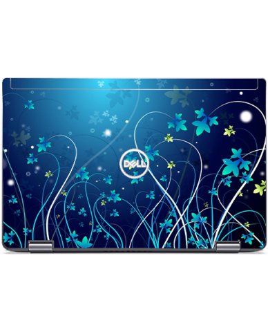 Dell Latitude Silver 7420 2 in 1 BLUE FLOWERS Laptop Skin