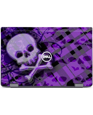 Dell Latitude Silver 7420 2 in 1 PLAID SKULLS Laptop Skin