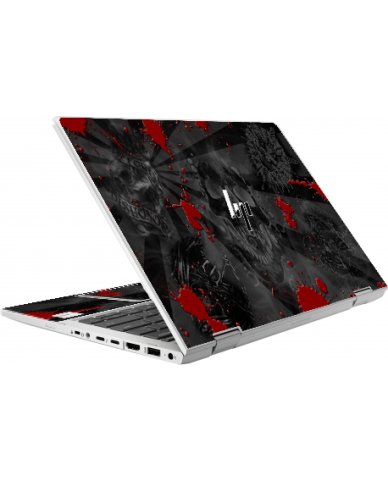 HP EliteBook X360 830 G8 BLACK SULLS RED Laptop Skin