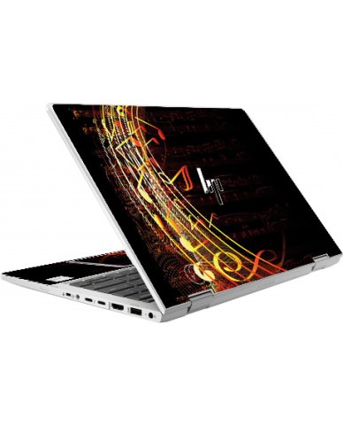 HP EliteBook X360 830 G8 FLOWING NOTES Laptop Skin