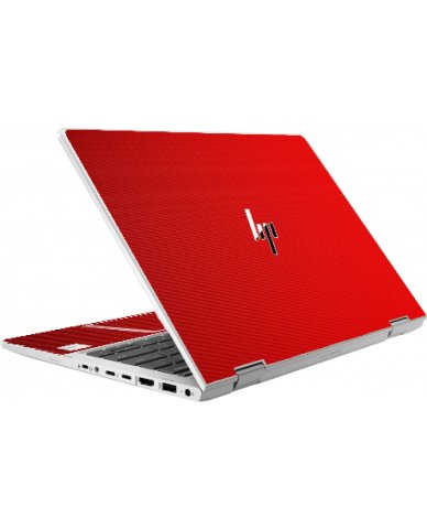 HP EliteBook X360 830 G8 RED CARBON FIBER Laptop Skin