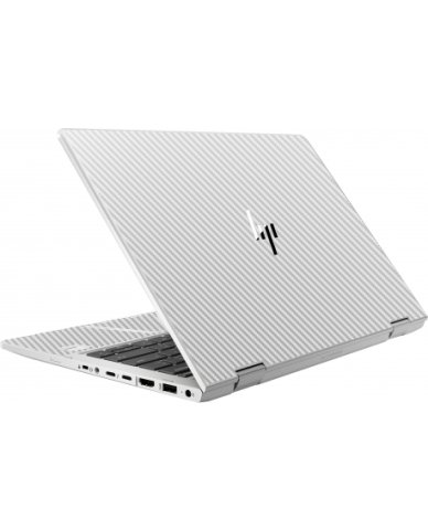 HP EliteBook X360 830 G8 WHITE CARBON FIBER Laptop Skin