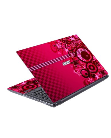 Acer Aspire V5 571 PINK GRUNGE STARS Laptop Skin