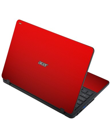 Acer Travelmate B117-M RED CARBON FIBER Laptop Skin