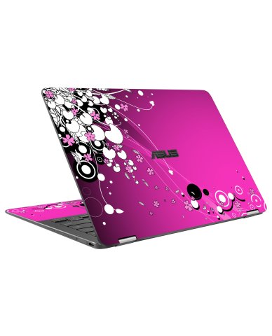 Asus Zenbook UX305 PINK FLOWERS Laptop Skin