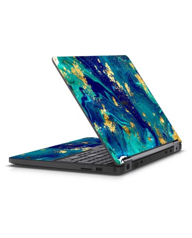 BLUE AND GOLD MARBLE DELL LATITUDE E5550 SKIN