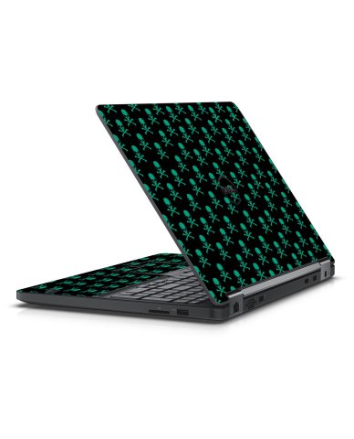 GREEN SKULLS DELL LATITUDE E5470 SKIN