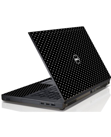 BLACK POLKA DOTS Dell Precision M4800 Laptop Skin