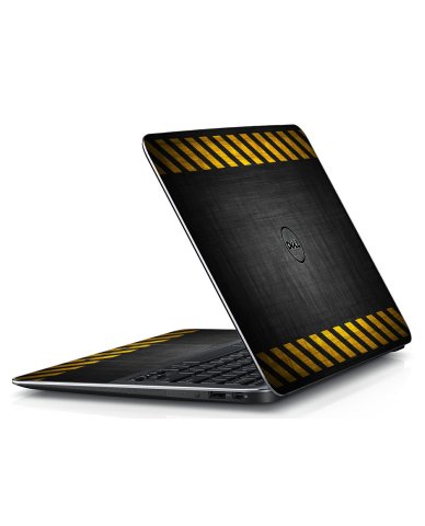 Black Caution Border Dell XPS 13-9333 Laptop Skin