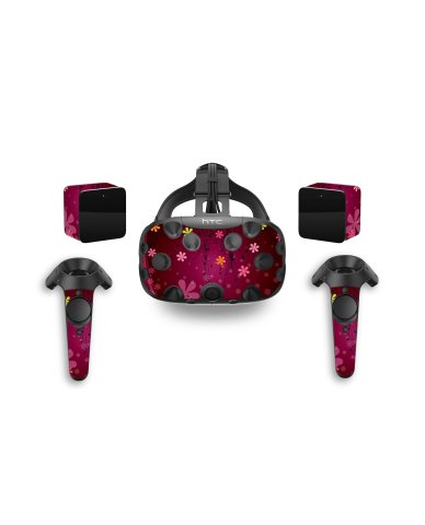 RETRO PINK FLOWERS HTC VIVE VR SKIN