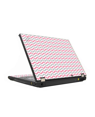 Pink Grey Chevron Waves IBM Lenovo ThinkPad T430s Laptop Skin
