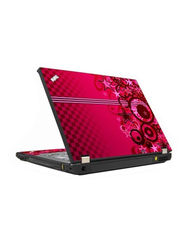 Pink Grunge Stars IBM Lenovo ThinkPad T430s Laptop Skin
