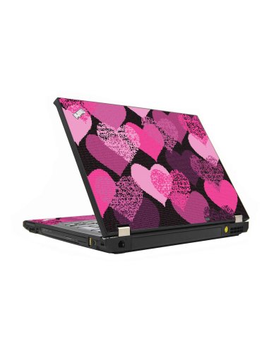 Pink Mosaic Hearts IBM Lenovo ThinkPad T430s Laptop Skin