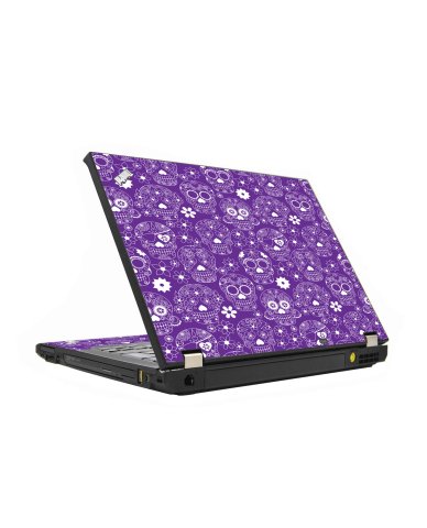 Purple Sugar Skulls IBM Lenovo ThinkPad T430 Laptop Skin