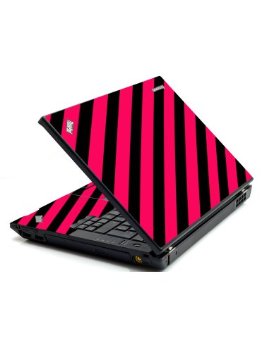 Pink Black Stripes IBM Lenovo ThinkPad T420s Laptop Skin