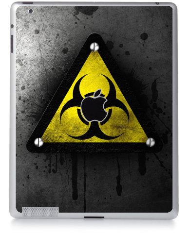 BLACK CAUTION Apple iPad 3 A1416 SKIN