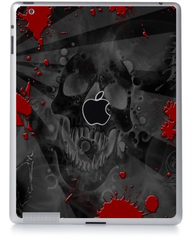 BLACK SKULL RED Apple iPad 2 A1395 SKIN
