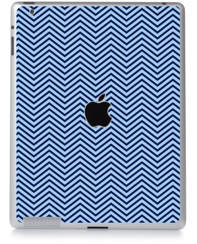 BLUE ON BLUE CHEVRON Apple iPad 4 A1458 SKIN