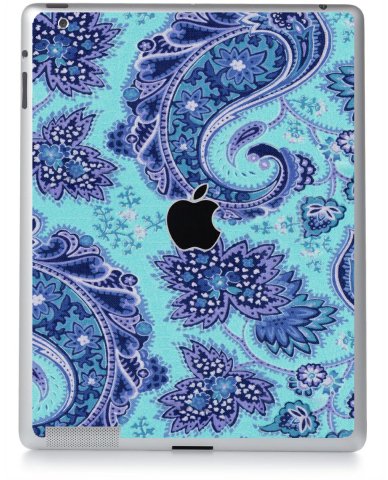 Blue Teal Paisley Apple iPad 3 A1416 Skin