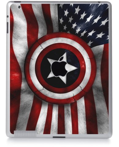 CAPTAIN AMERICA FLAG Apple iPad 2 A1395 SKIN