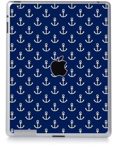 NAVY BLUE ANCHORS Apple iPad 3 A1416 SKIN