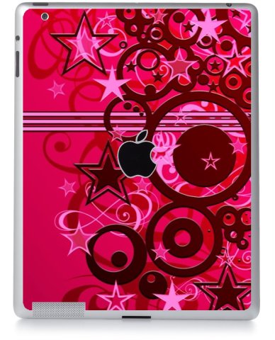PINK GRUNGE STARS Apple iPad 2 A1395 SKIN